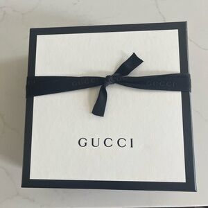 Gucci Empty Gift Box w/ Black Ribbon